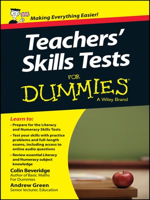cover image of Teacher's Skills Tests For Dummies